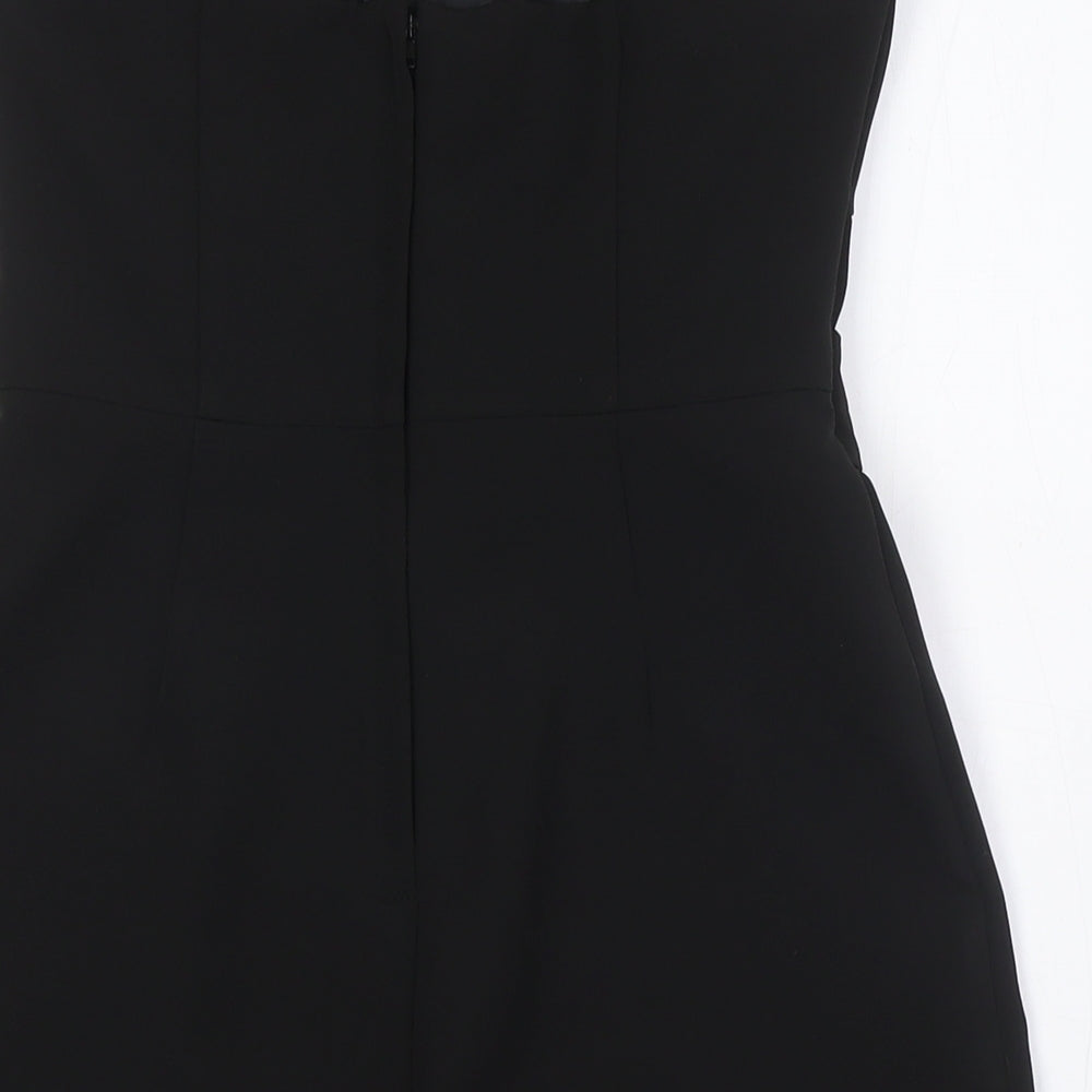 Miss Selfridge Womens Black Polyester Playsuit One-Piece Size 6 L4 in