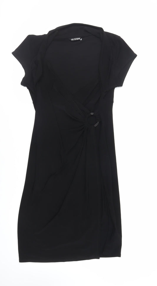 Autograph Womens Black Polyester Sheath Size 18 V-Neck Pullover