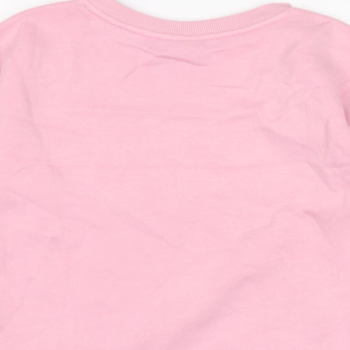 The Simpsons Girls Pink Cotton Pullover Sweatshirt Size 8-9 Years