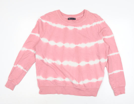 Marks and Spencer Womens Pink Cotton Pullover Sweatshirt Size 14