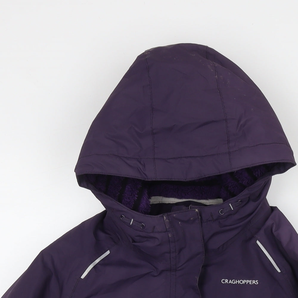 Craghoppers Girls Purple Jacket Size 9-10 Years Zip