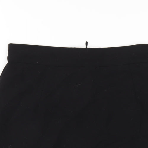 H&M Womens Black Polyester Straight & Pencil Skirt Size 8 Zip