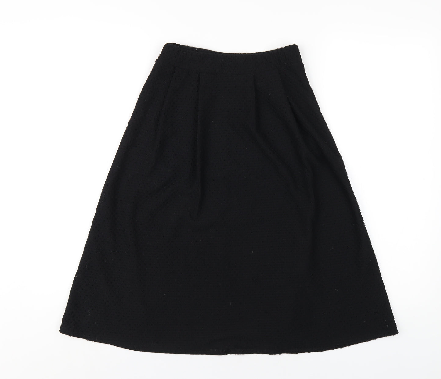 Jane Norman Womens Black Polyester A-Line Skirt Size 8