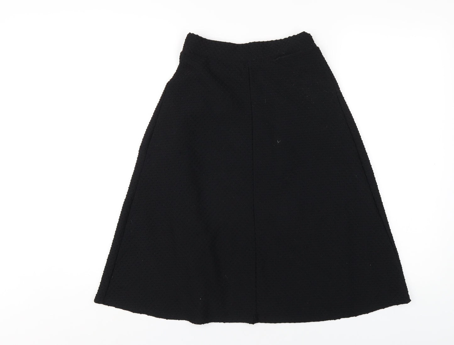 Jane Norman Womens Black Polyester A-Line Skirt Size 8