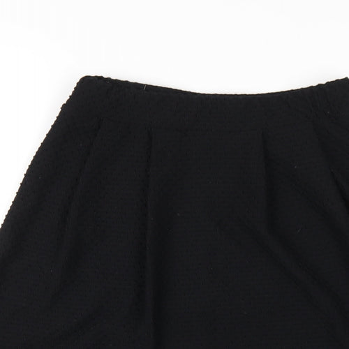 Jane Norman Womens Black Polyester A-Line Skirt Size 8