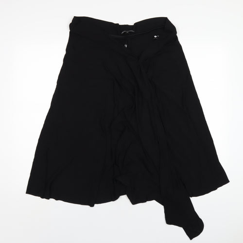 Marks and Spencer Womens Black Polyester A-Line Skirt Size 18