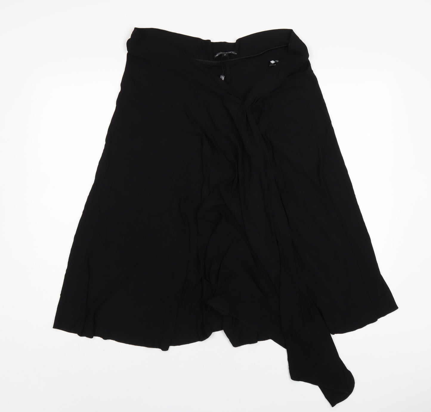 Marks and Spencer Womens Black Polyester A-Line Skirt Size 18