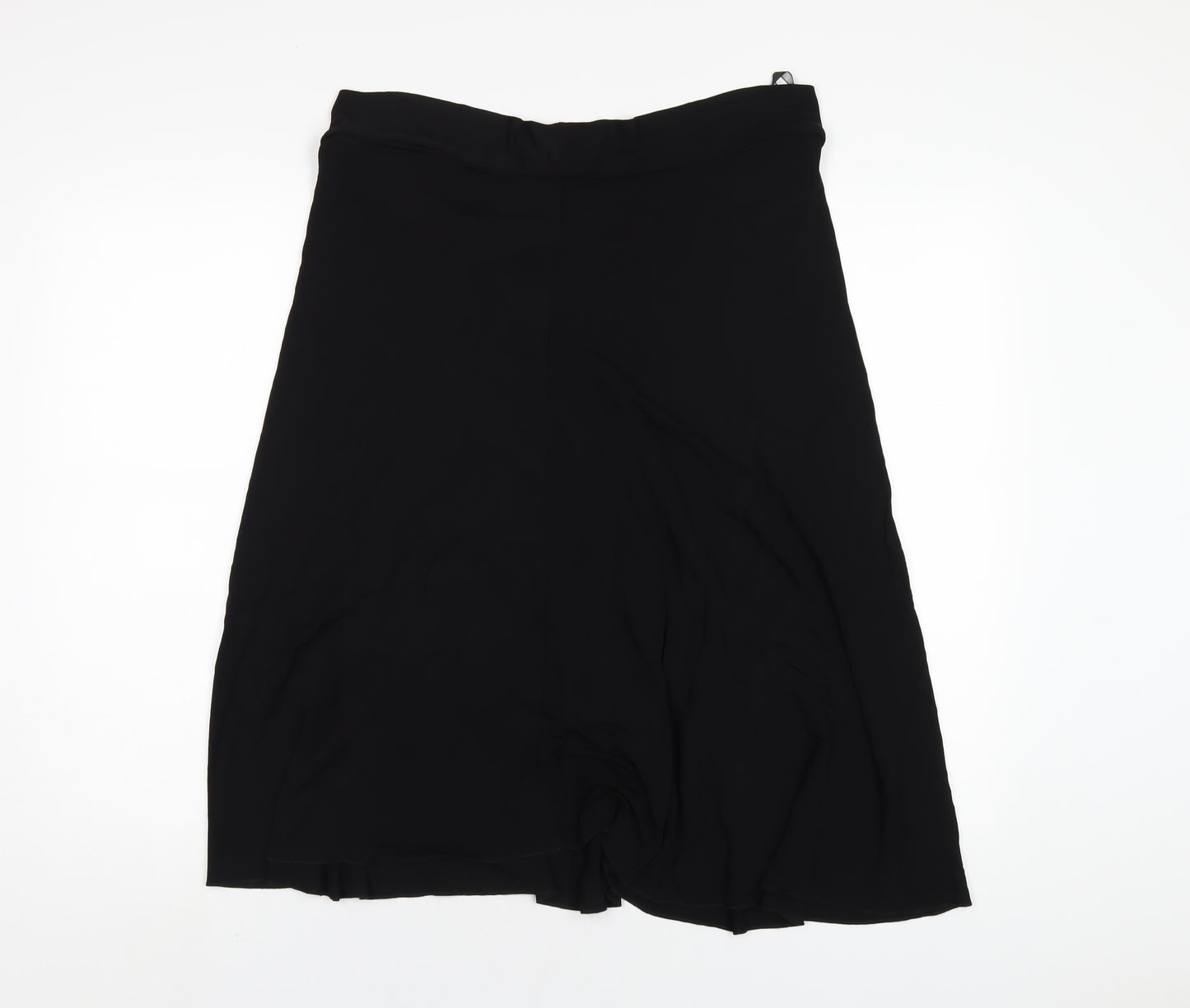 Marks and Spencer Womens Black Polyester A-Line Skirt Size 18