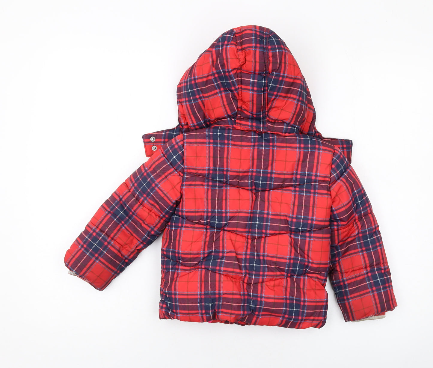 Boden Girls Red Plaid Jacket Size 2-3 Years Zip