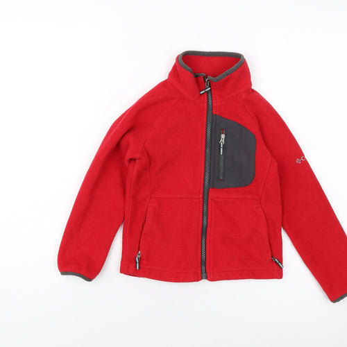 Columbia Boys Red Jacket Size 6-7 Years Zip