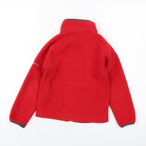 Columbia Boys Red Jacket Size 6-7 Years Zip