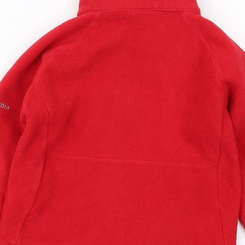 Columbia Boys Red Jacket Size 6-7 Years Zip