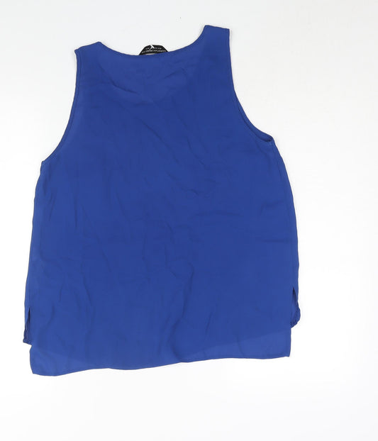 Dorothy Perkins Womens Blue Polyester Camisole Blouse Size 12 Round Neck