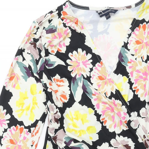 French Connection Womens Multicoloured Floral Polyester Shift Size 12 V-Neck Pullover