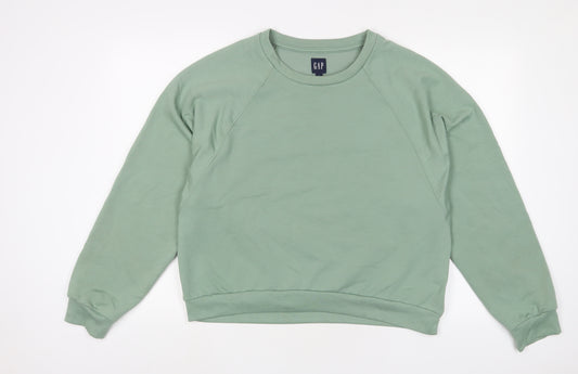 Gap Womens Green Polyester Pullover Sweatshirt Size L Pullover