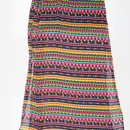 H&M Womens Multicoloured Geometric Polyester A-Line Skirt Size 8