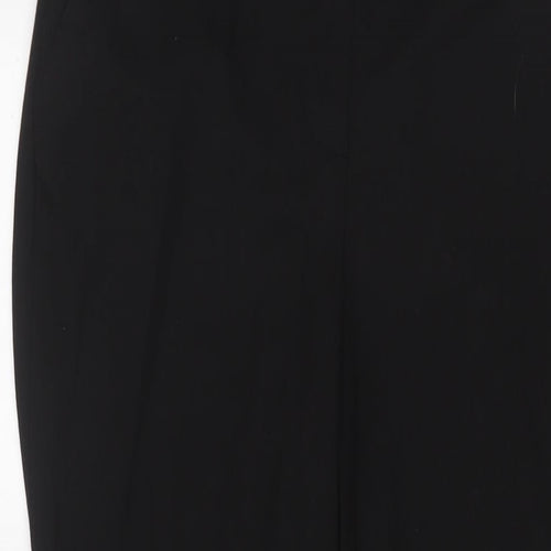 NEXT Womens Black Polyester Trousers Size 12 L27 in Regular Hook & Eye