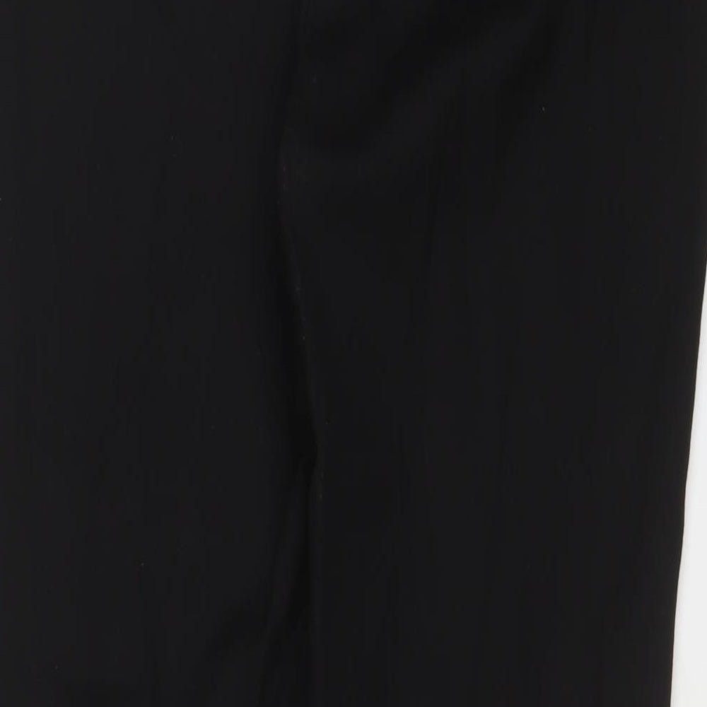 NEXT Womens Black Polyester Trousers Size 12 L27 in Regular Hook & Eye