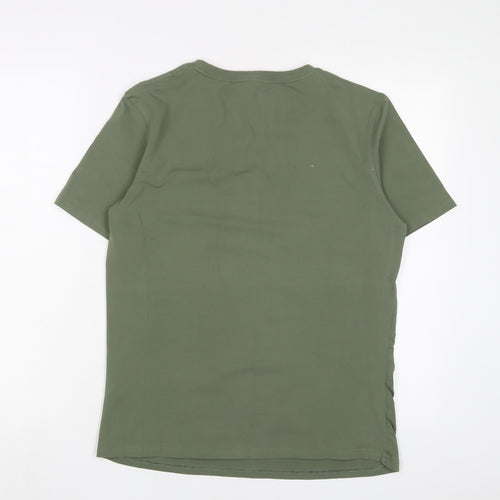 U.O.D Mens Green Cotton T-Shirt Size M Crew Neck