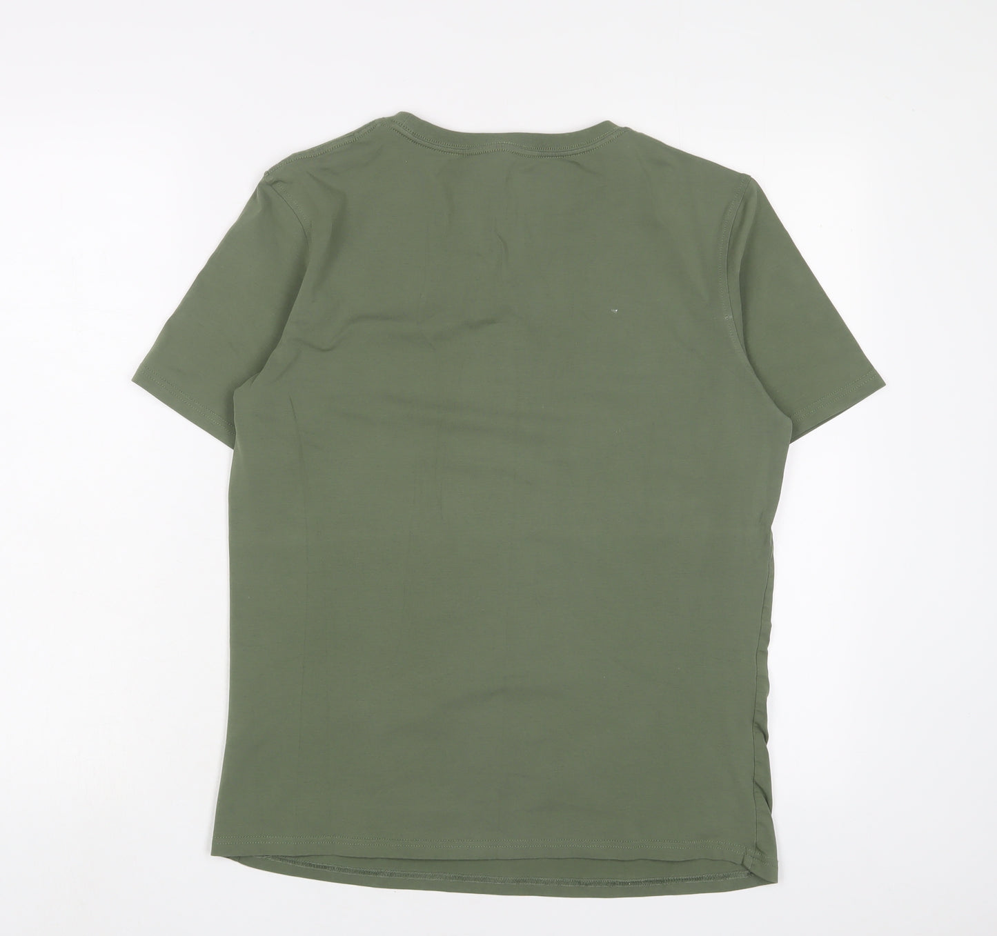 U.O.D Mens Green Cotton T-Shirt Size M Crew Neck