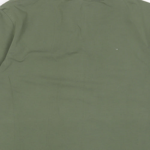 U.O.D Mens Green Cotton T-Shirt Size M Crew Neck