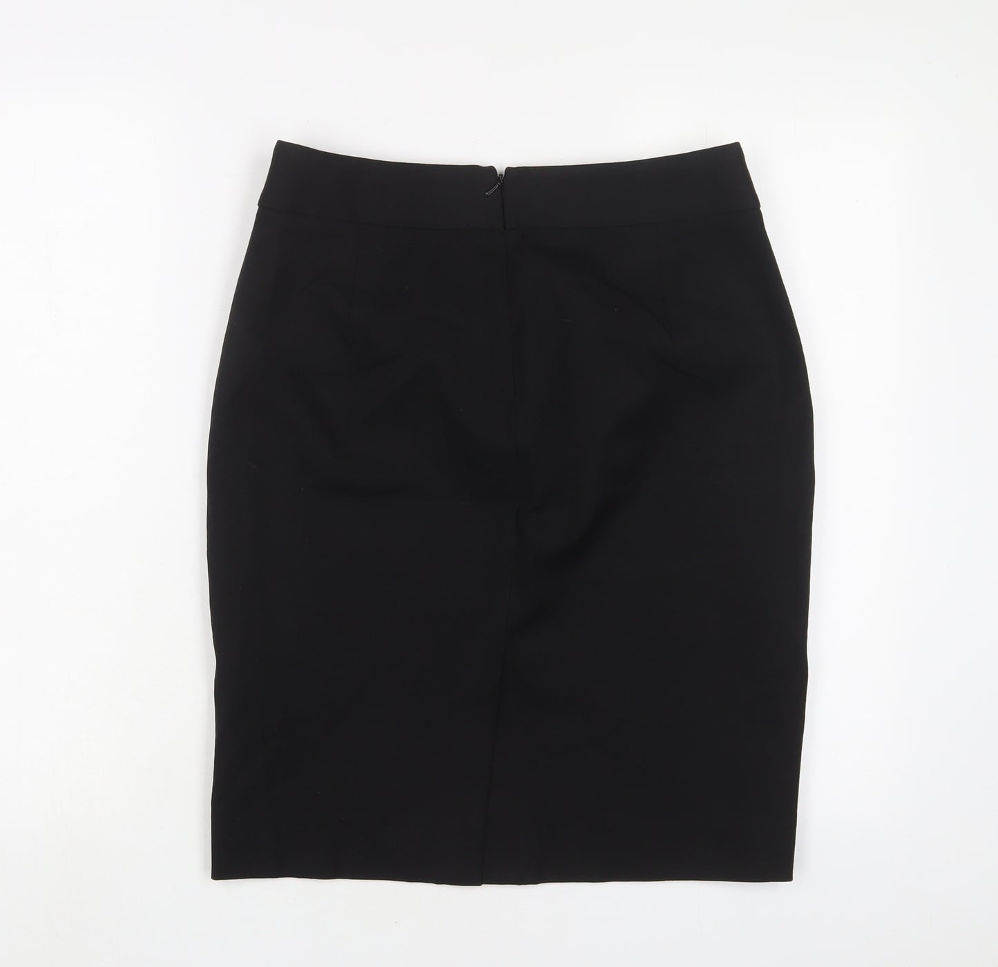 Banana Republic Womens Black Cotton A-Line Skirt Size 8 Zip