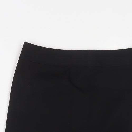 Banana Republic Womens Black Cotton A-Line Skirt Size 8 Zip