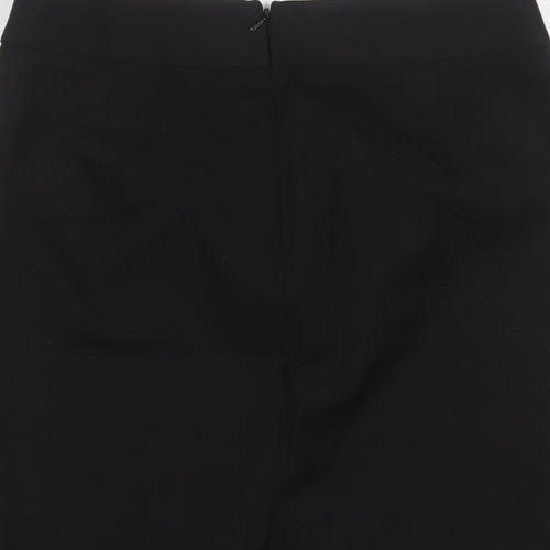 Banana Republic Womens Black Cotton A-Line Skirt Size 8 Zip