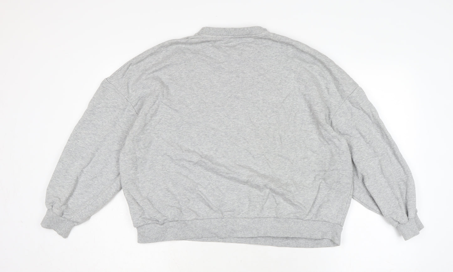 Michelle keegan Womens Grey Cotton Pullover Sweatshirt Size 18