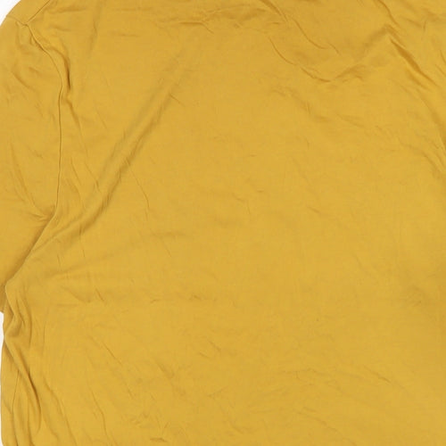 ASOS Mens Yellow Cotton T-Shirt Size S Crew Neck