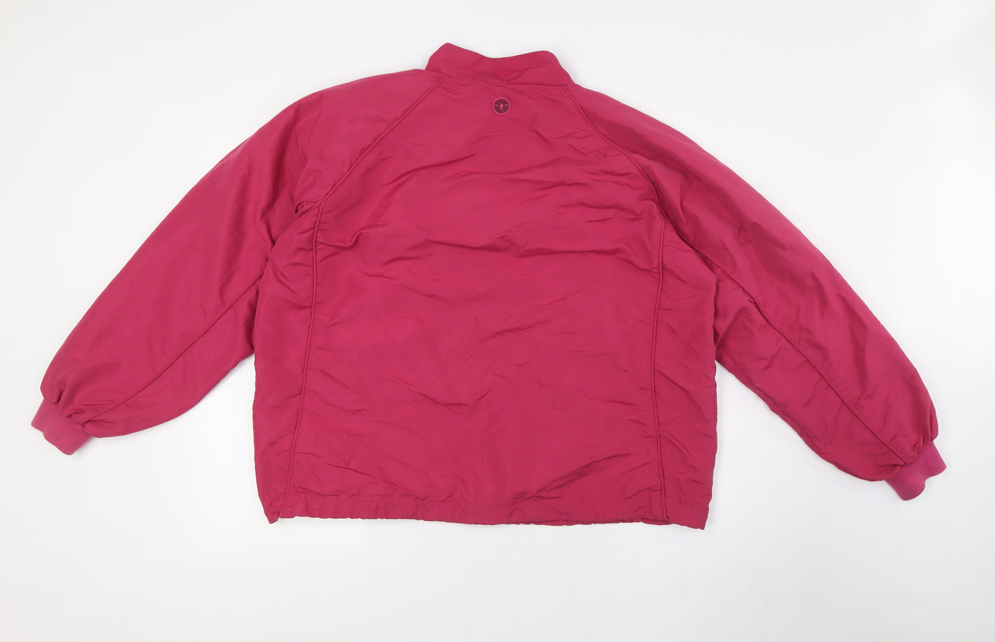 Glenmuir Womens Pink Mock Neck Polyester Pullover Jumper Size L