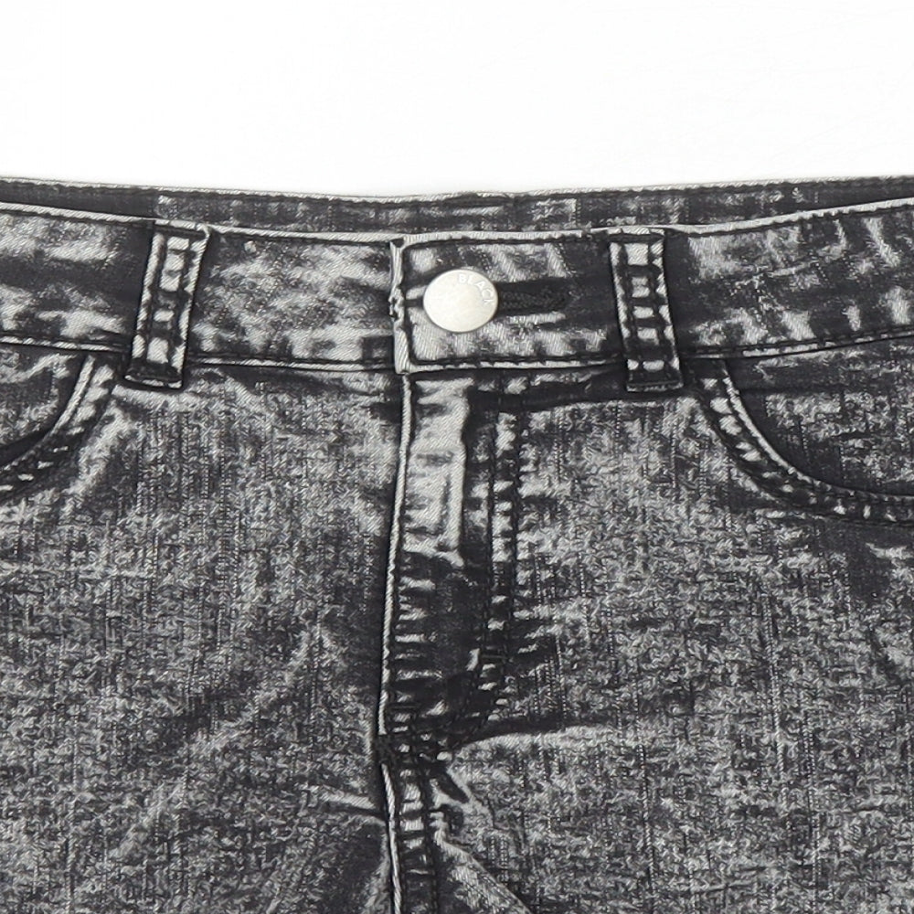 H&M Womens Grey Cotton Hot Pants Shorts Size 6 Regular