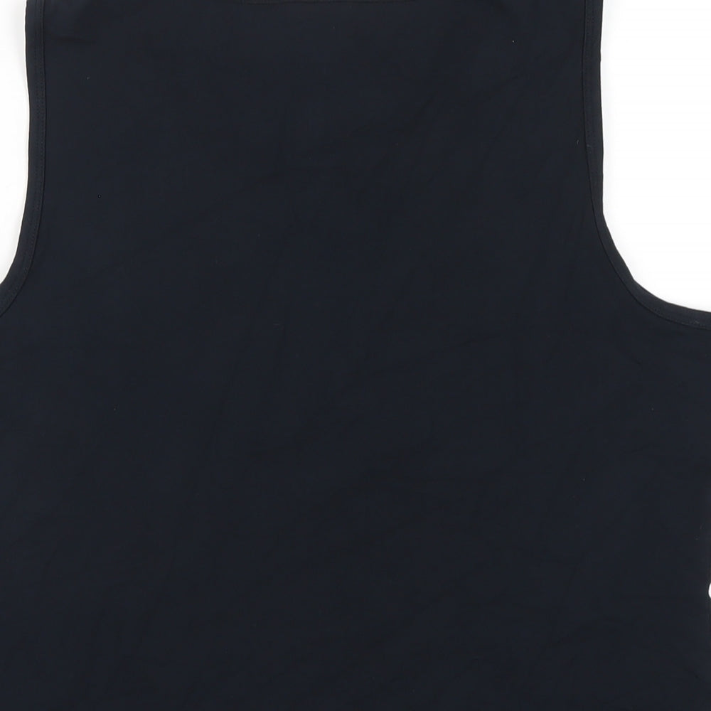 NEXT Womens Black Cotton Basic Tank Size 18 Round Neck