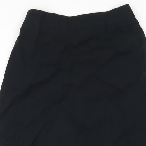 New Look Womens Black Cotton A-Line Skirt Size 8