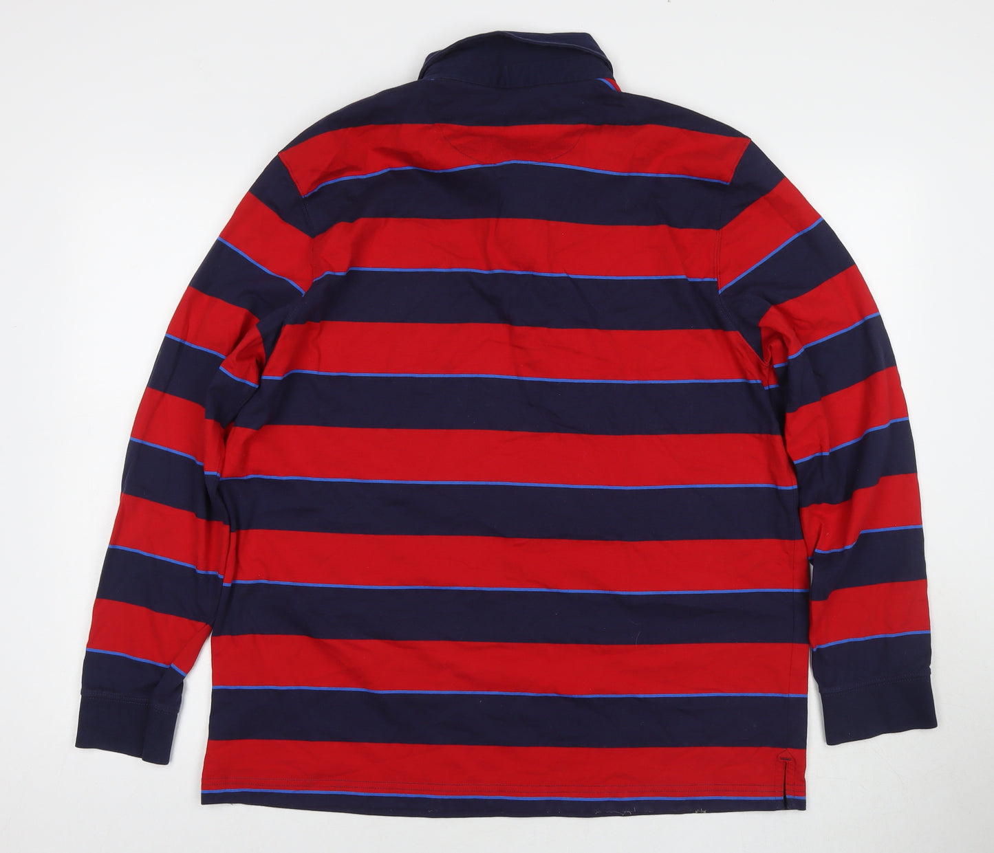 Blue Harbour Mens Red Cotton Polo Size L Collared Pullover