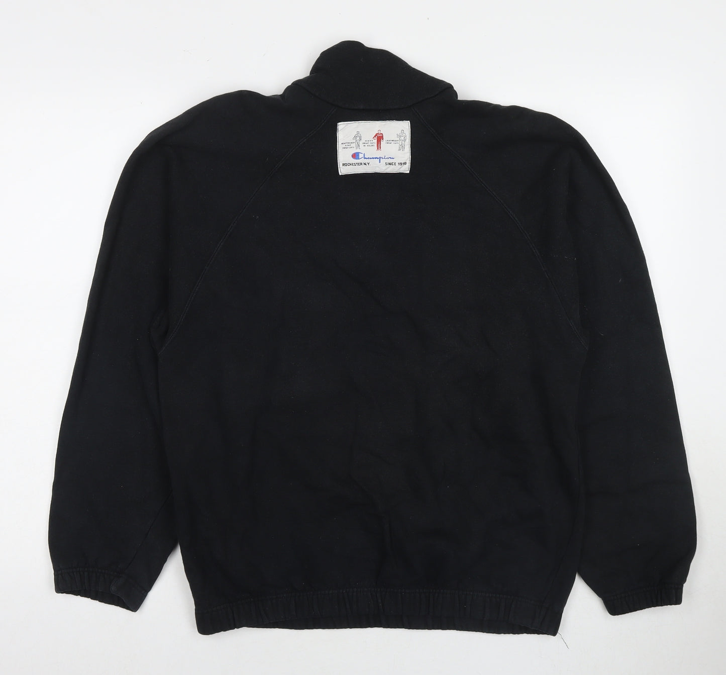 Champion Womens Black Cotton Pullover Sweatshirt Size M Pullover - Logo