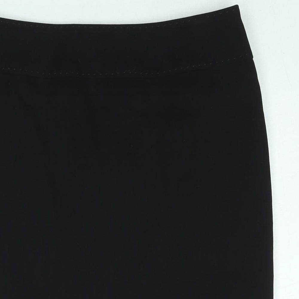 Ethel Austin Womens Black Polyester Straight & Pencil Skirt Size 8 Zip