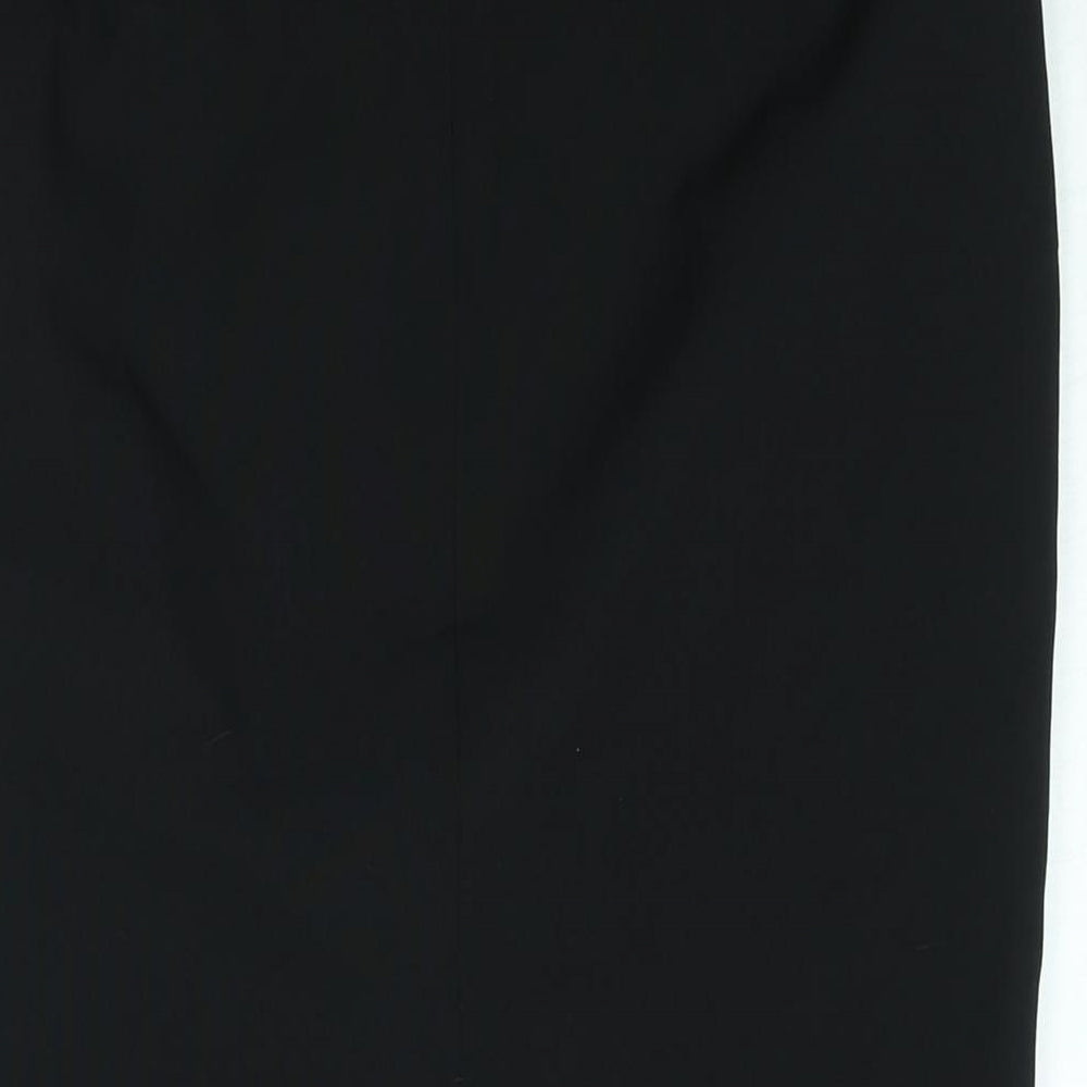 Ethel Austin Womens Black Polyester Straight & Pencil Skirt Size 8 Zip