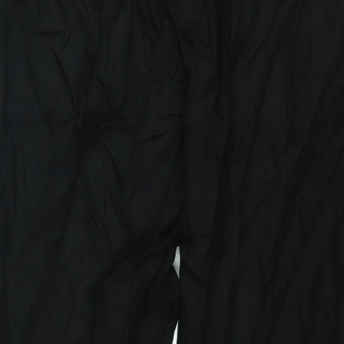 Uniqlo Womens Black Viscose Harem Trousers Size L L26 in Regular Drawstring