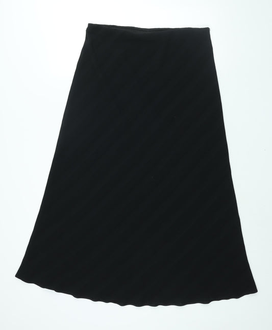 Marks and Spencer Womens Black Polyester A-Line Skirt Size 16