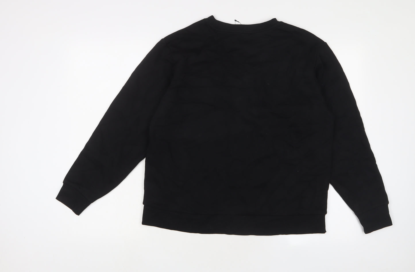 Marks and Spencer Womens Black Cotton Pullover Sweatshirt Size M Pullover