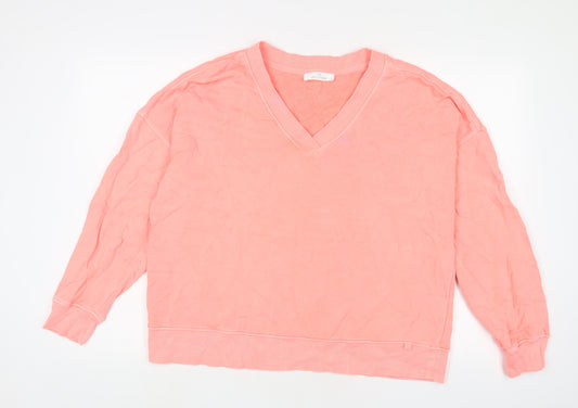 Marks and Spencer Womens Pink Cotton Pullover Sweatshirt Size M Pullover