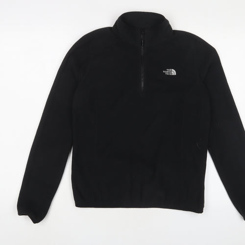 THE NORTH Womens Black Polyester Pullover Sweatshirt Size M Zip