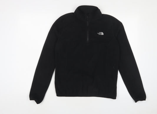 THE NORTH Womens Black Polyester Pullover Sweatshirt Size M Zip