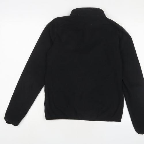 THE NORTH Womens Black Polyester Pullover Sweatshirt Size M Zip