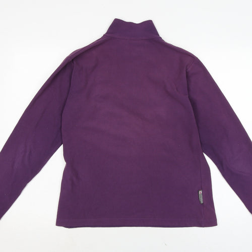 Outdoors Womens Purple Mock Neck Polyester Pullover Jumper Size 12