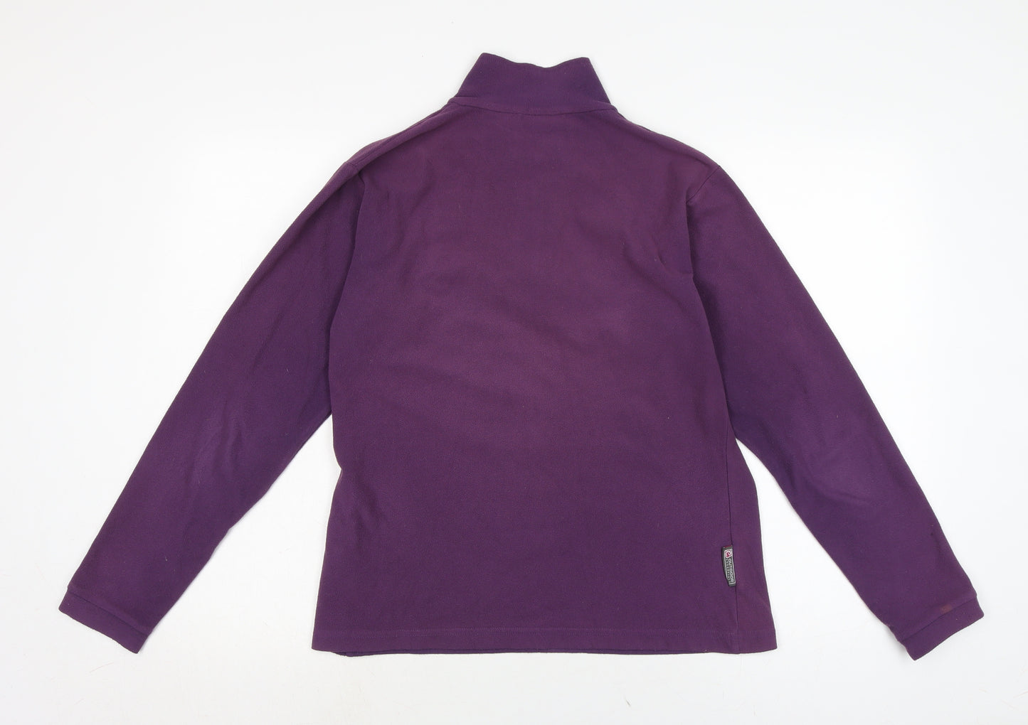 Outdoors Womens Purple Mock Neck Polyester Pullover Jumper Size 12