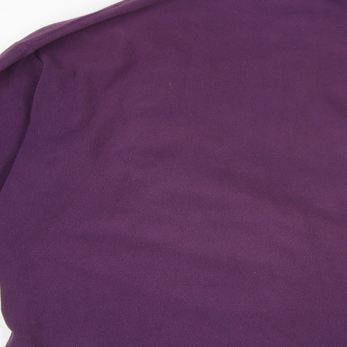 Outdoors Womens Purple Mock Neck Polyester Pullover Jumper Size 12