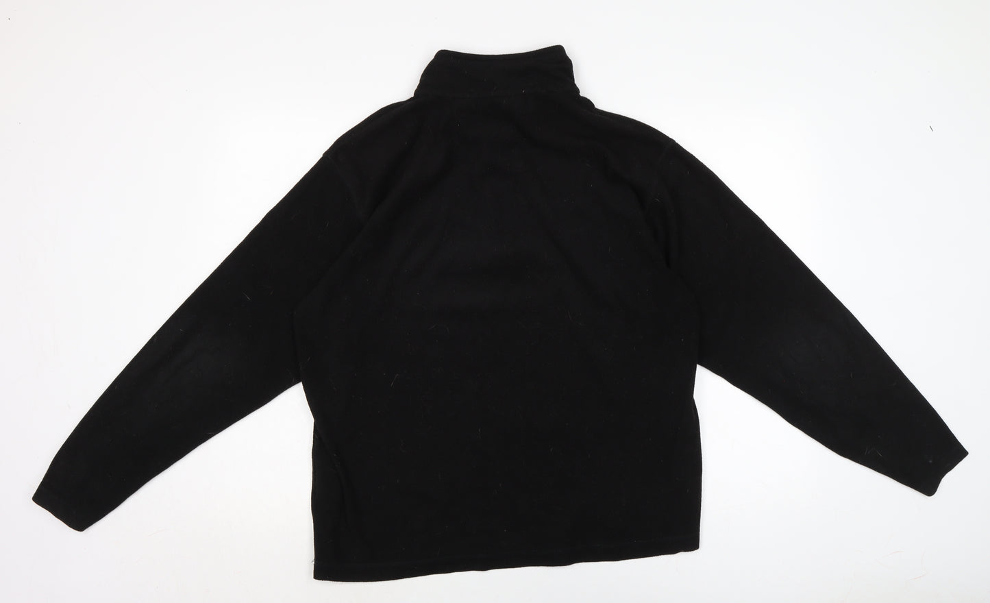 Regatta Mens Black Mock Neck Polyester Pullover Jumper Size L Long Sleeve