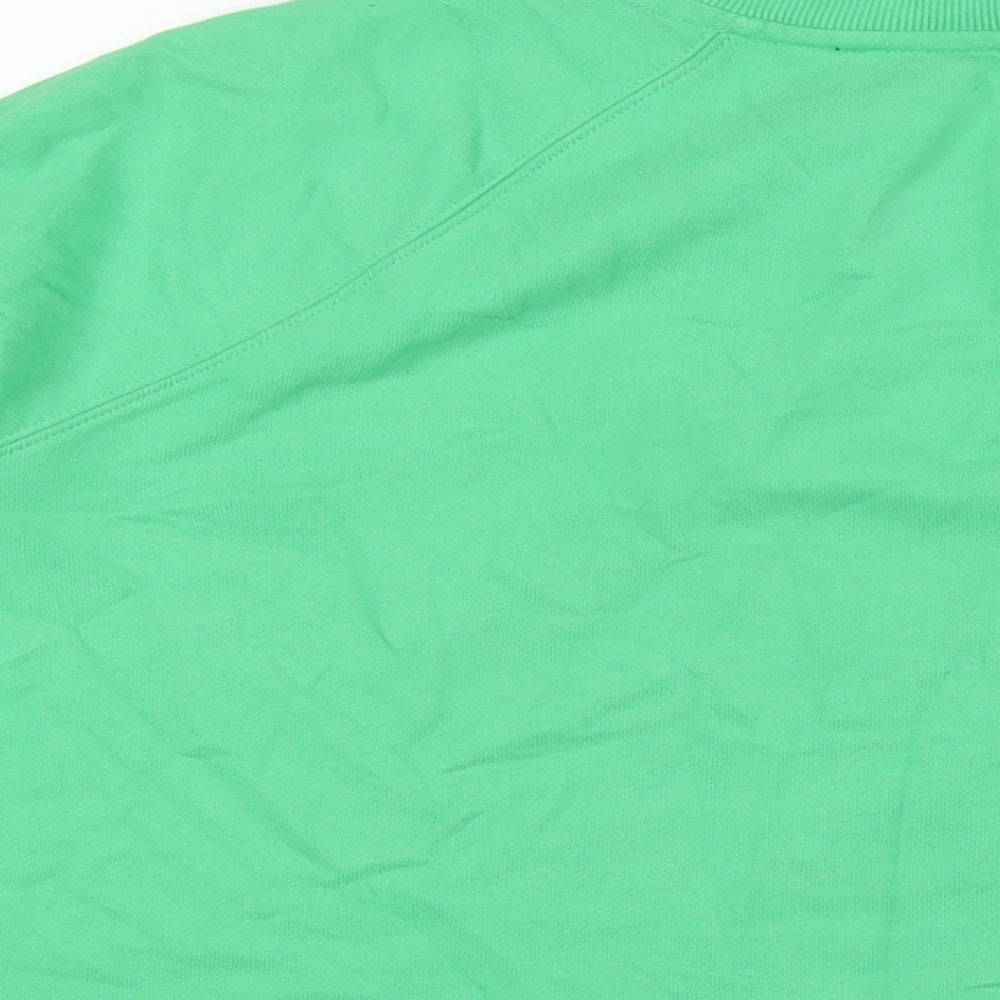 Marks and Spencer Womens Green Cotton Pullover Sweatshirt Size M